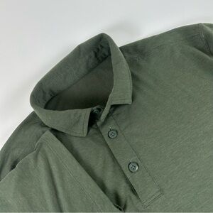 Lululemon Men’s SZ S Olive Green Evolution Short Sleeve Polo Casual Shirt